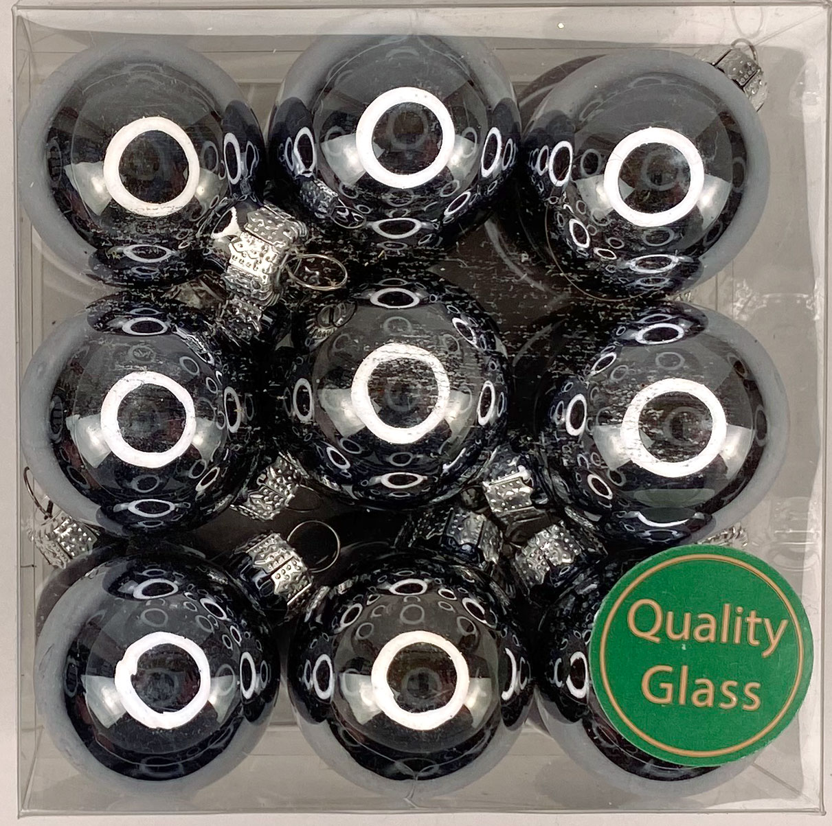 cb. 18 glassballs/cap steel combi