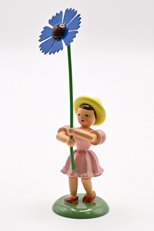 Blumenkind mit Kornblume, farbig Blumenkind mit Kornblume, farbig
