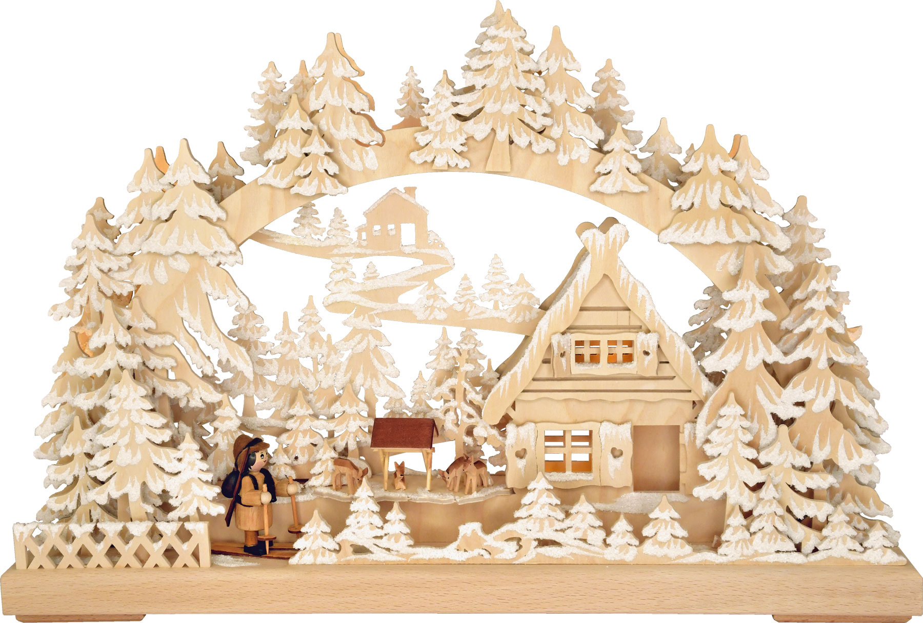 3D-Schwibbogen kl., Langlauf, Raureif