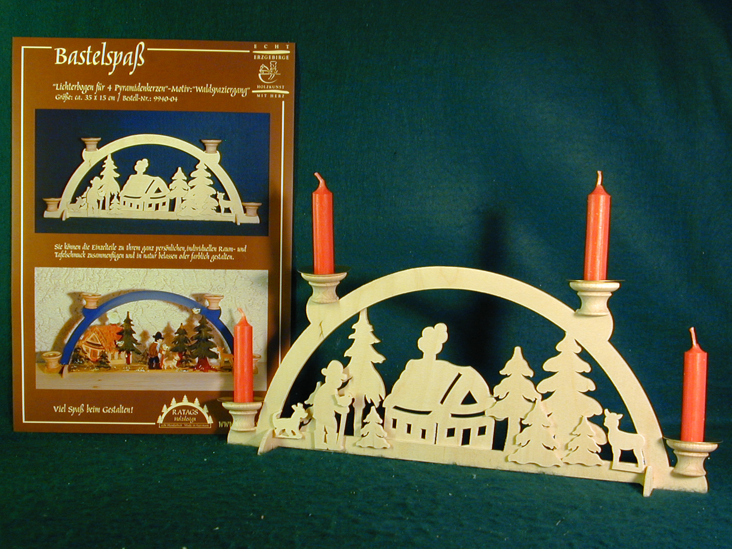 Table candle arch for crafting, small, forest walk
