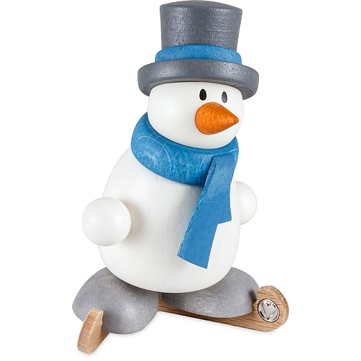 Schneemann Otto, mit Schlittschuh