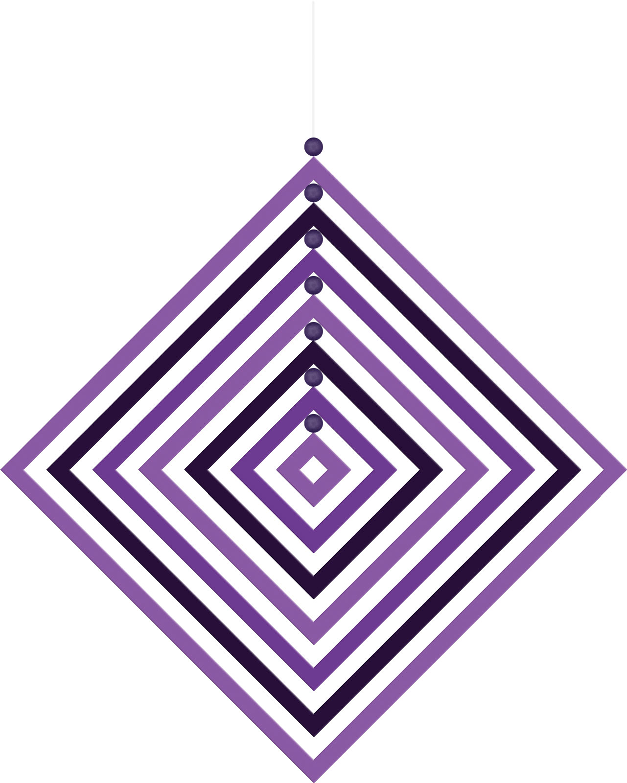 Windspiel zum Basteln, Quadrat