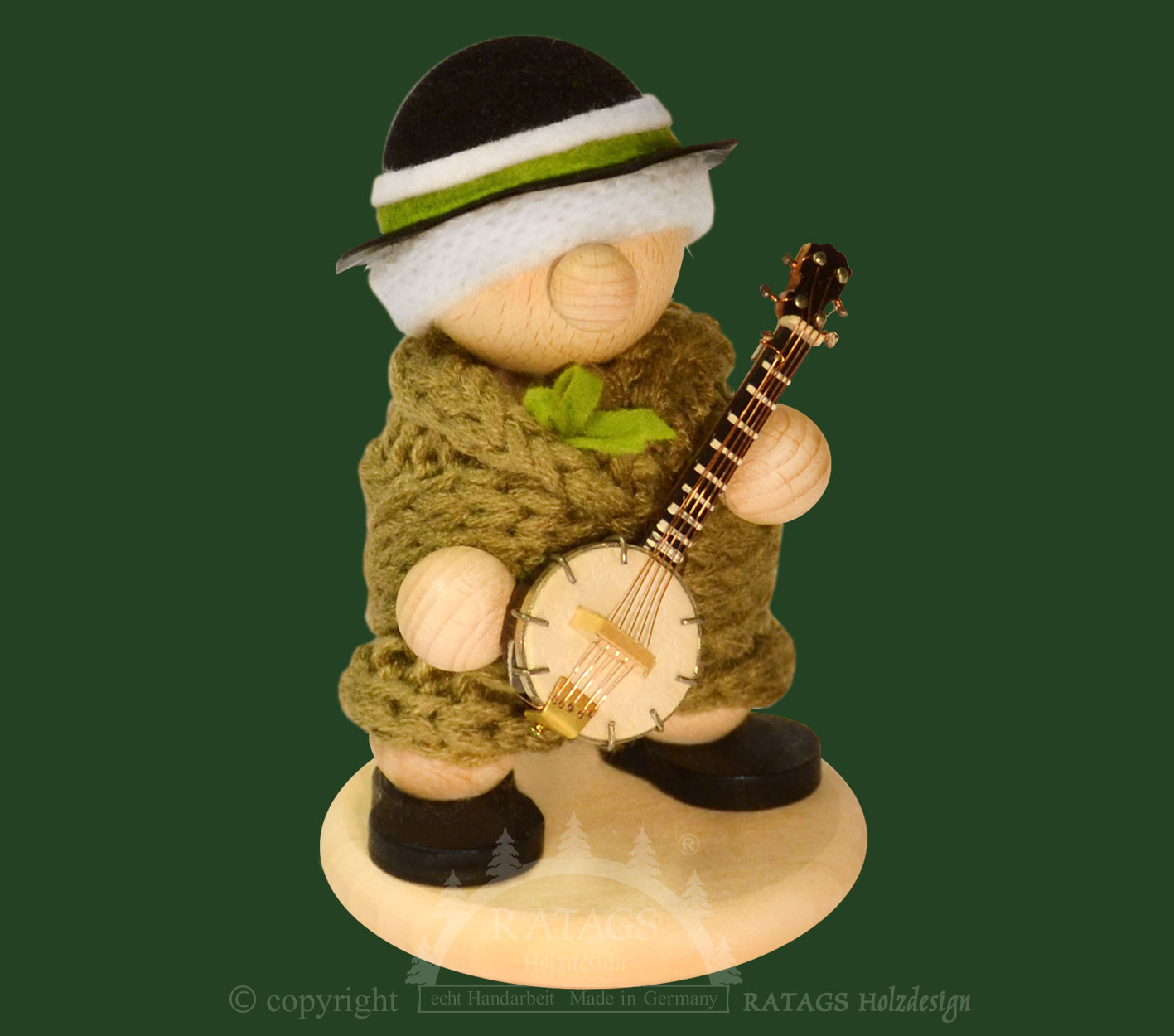White Snow Band, figure with banjo