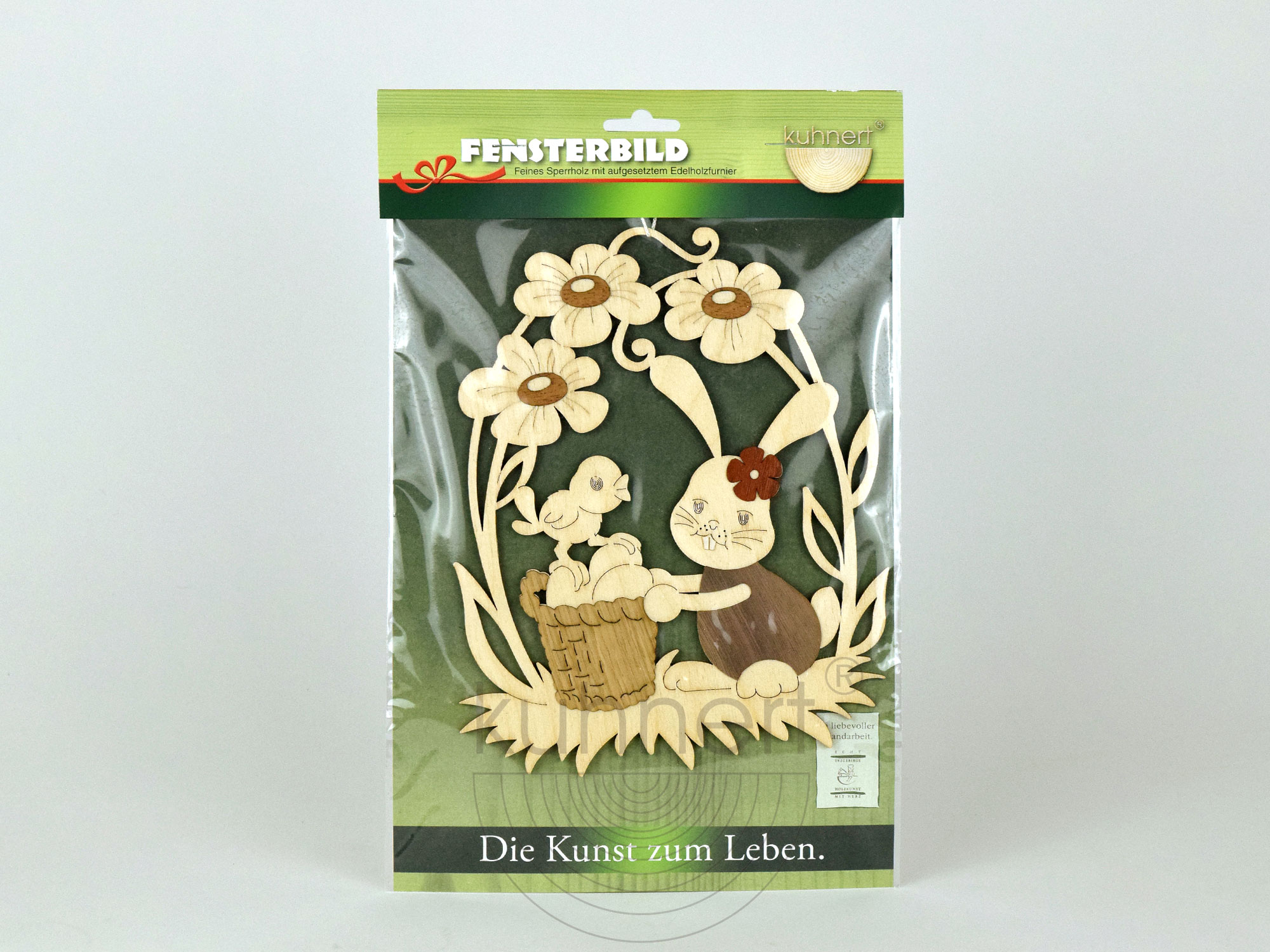 Fensterbild Hase mit Korb