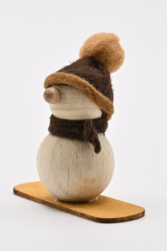 Snowman on snowboard H 4 cm