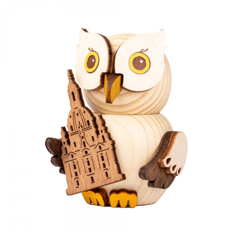 Mini Eule mit Frauenkirche ca. 7 cm