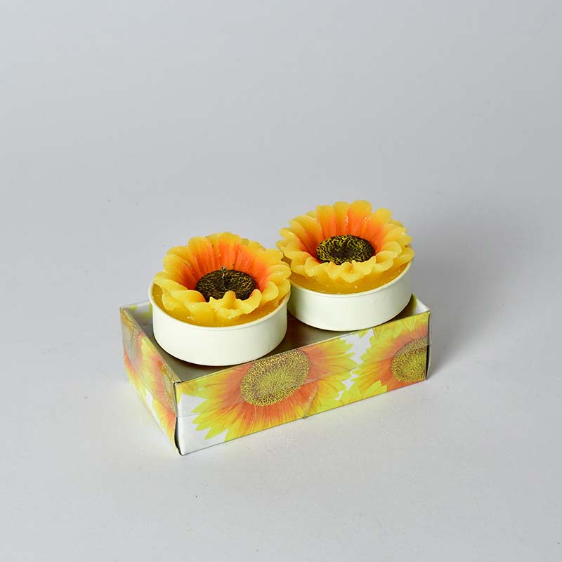 Kerze Sonnenblume 2 Stück, gelb Kerze Sonnenblume 2 Stück, gelb
