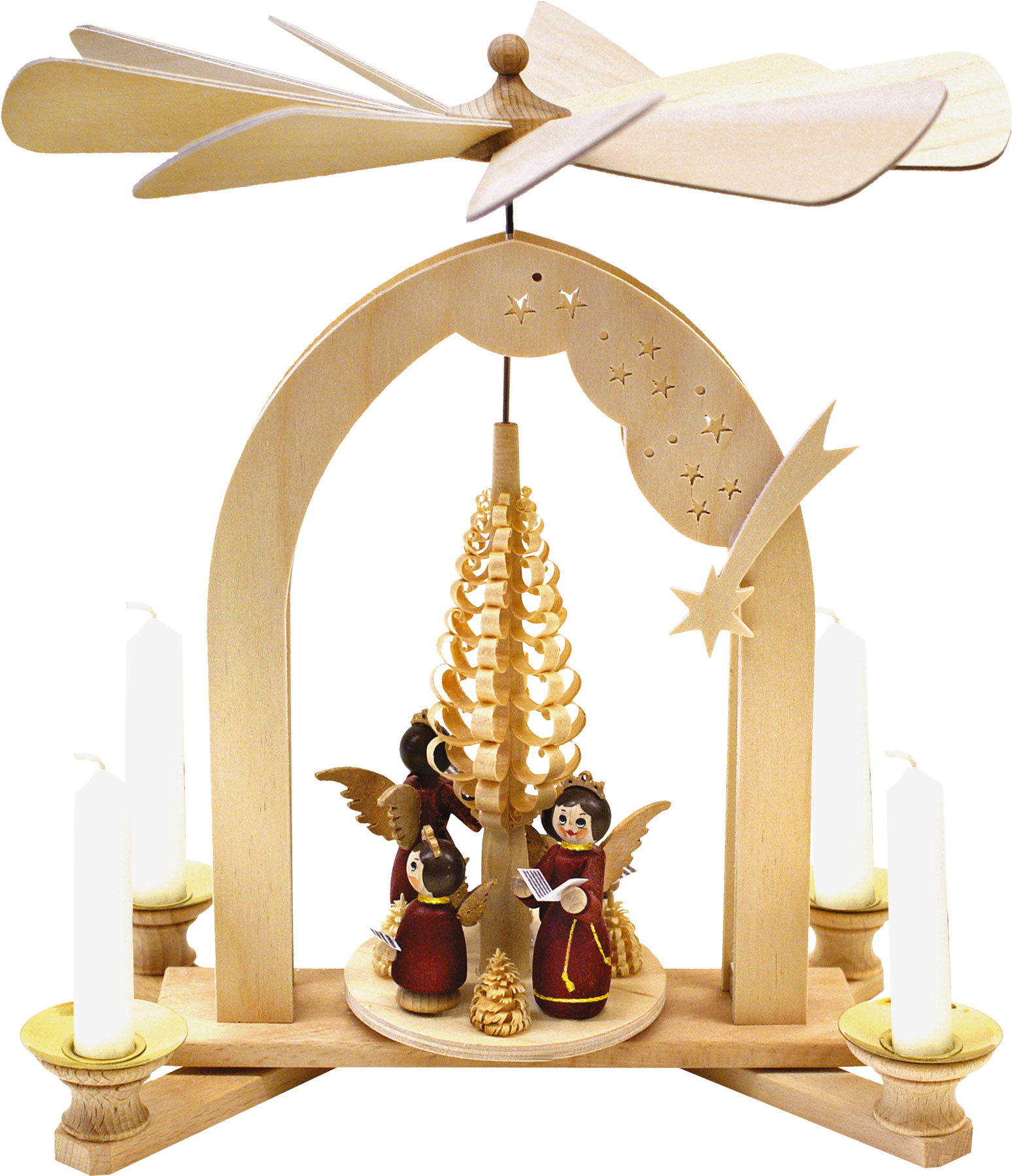 Star arch pyramid, angel, red