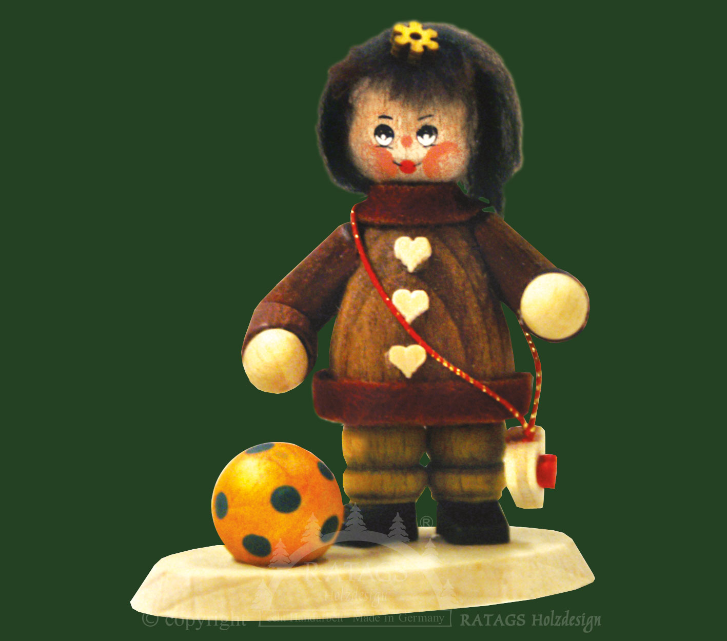 Collector's dolls, girls with balls