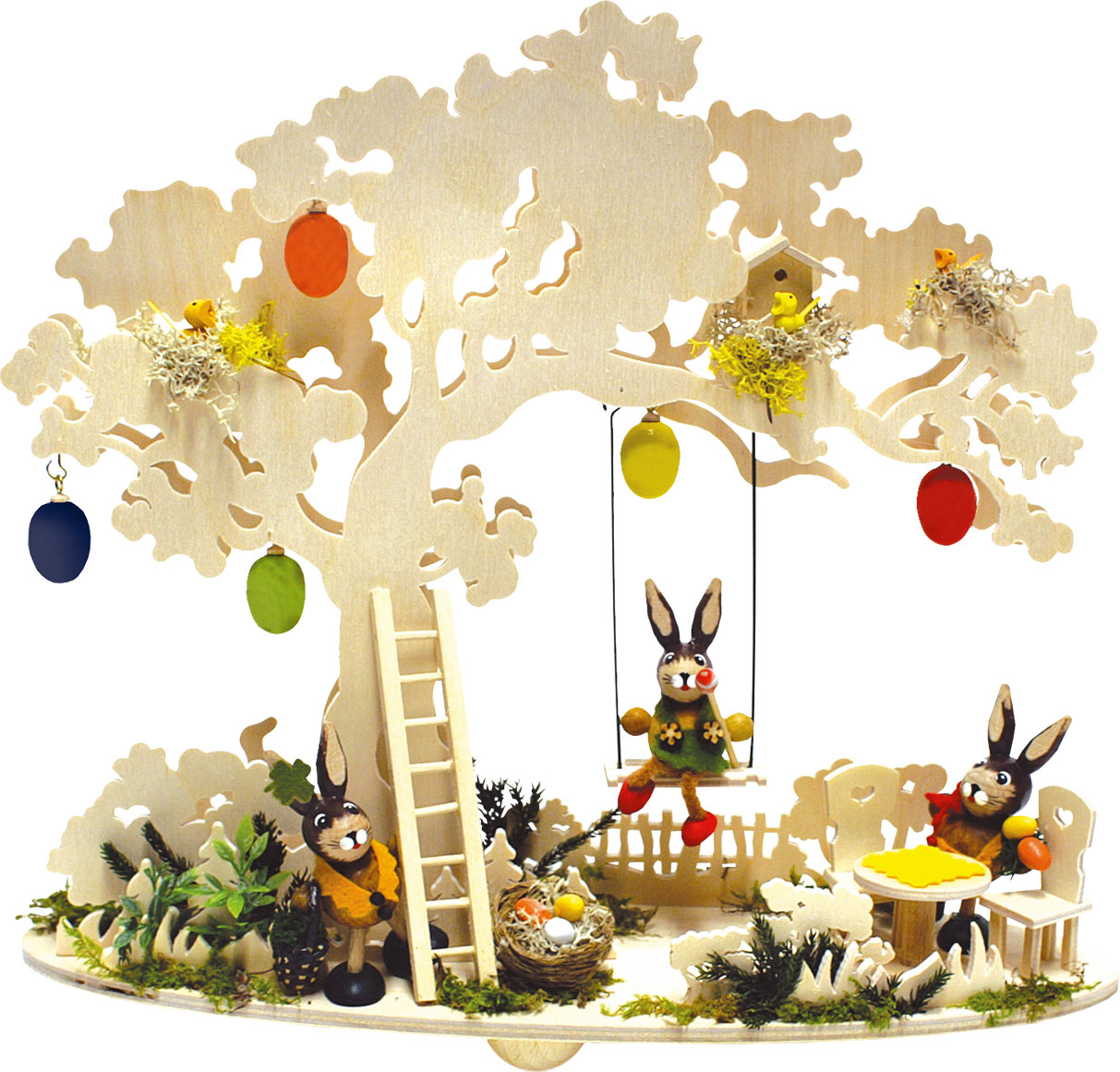 Easter tree rabbit swing Rabbits on the swing