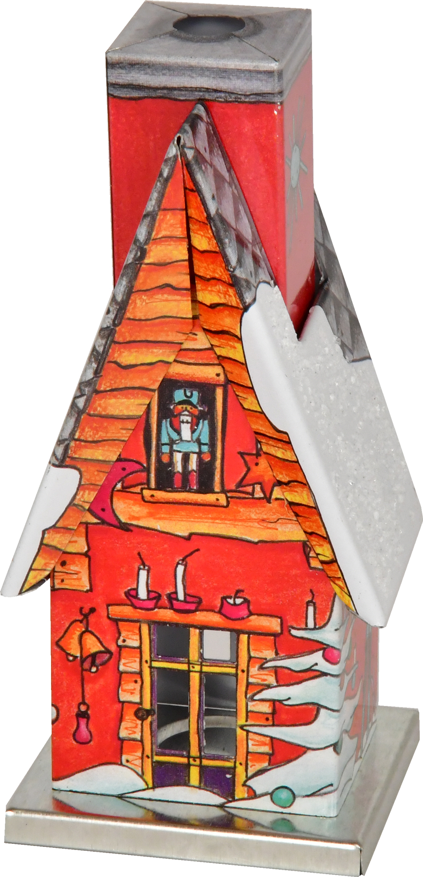 No.3 KNOX-Hütte, rot, Raureif KNOX-Räucherhütte Metall