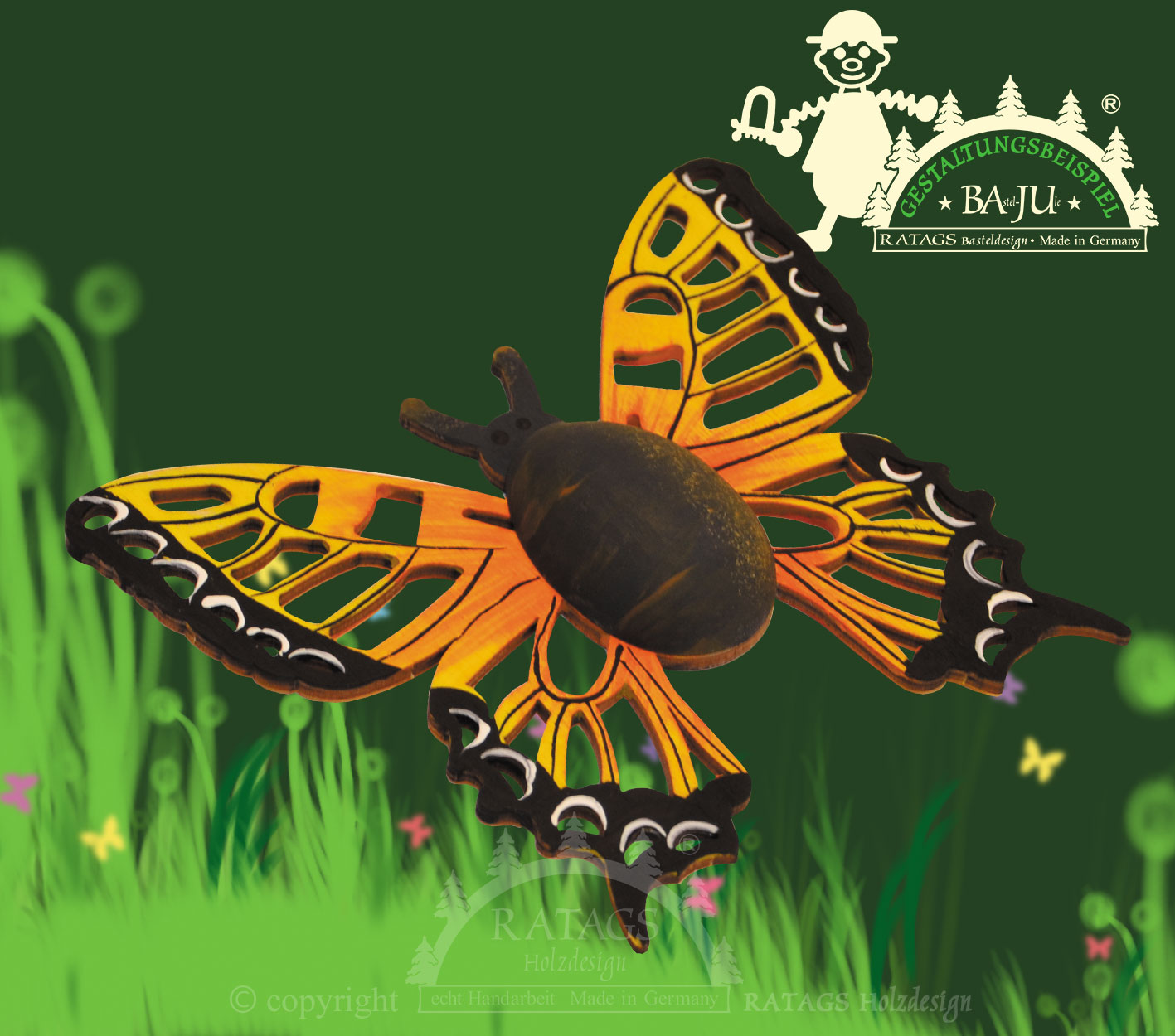 Schmetterling zum Basteln, groß