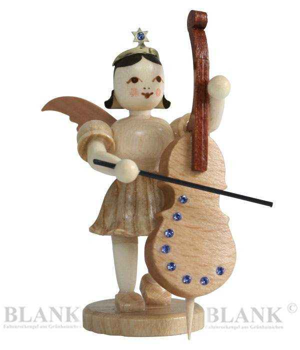 Engel, Violoncello, Swarowski, natur Rarität