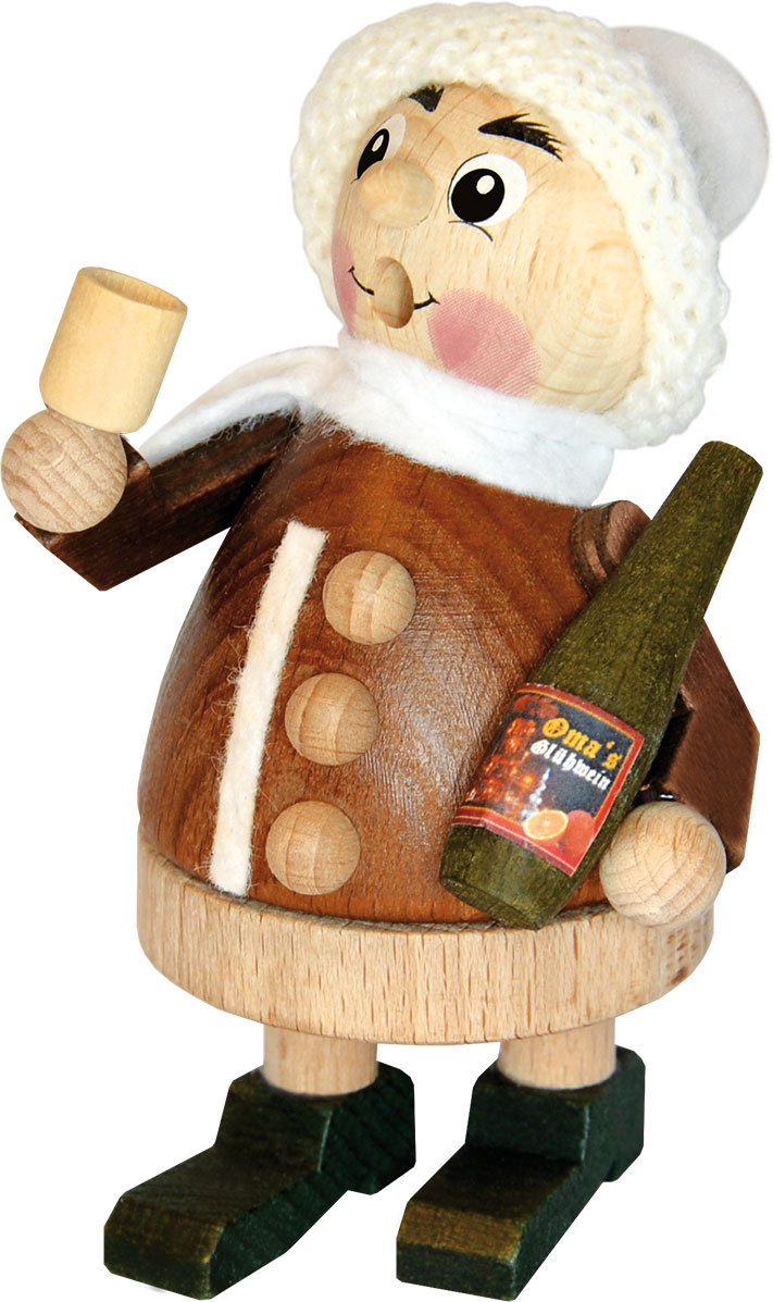 Räuchermännchen, Winterkind mit Glühwein Räuchermännchen, Winterkind mit Glühwein