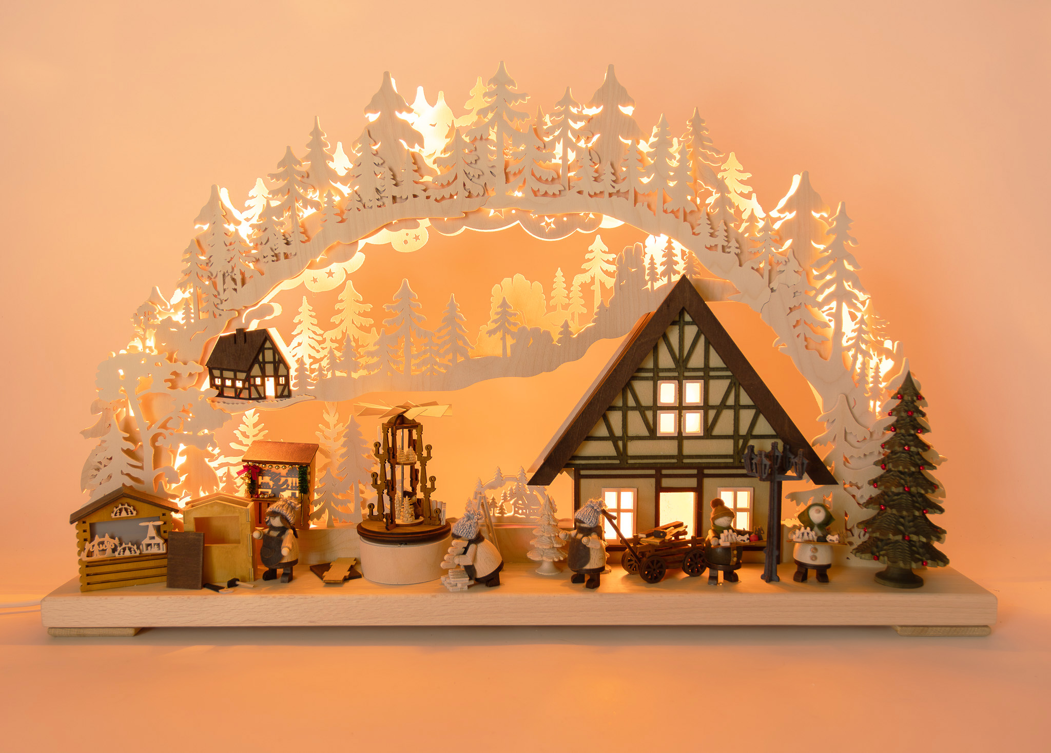 3D-Schwibbogen groß, Weihnachtsmarktbau