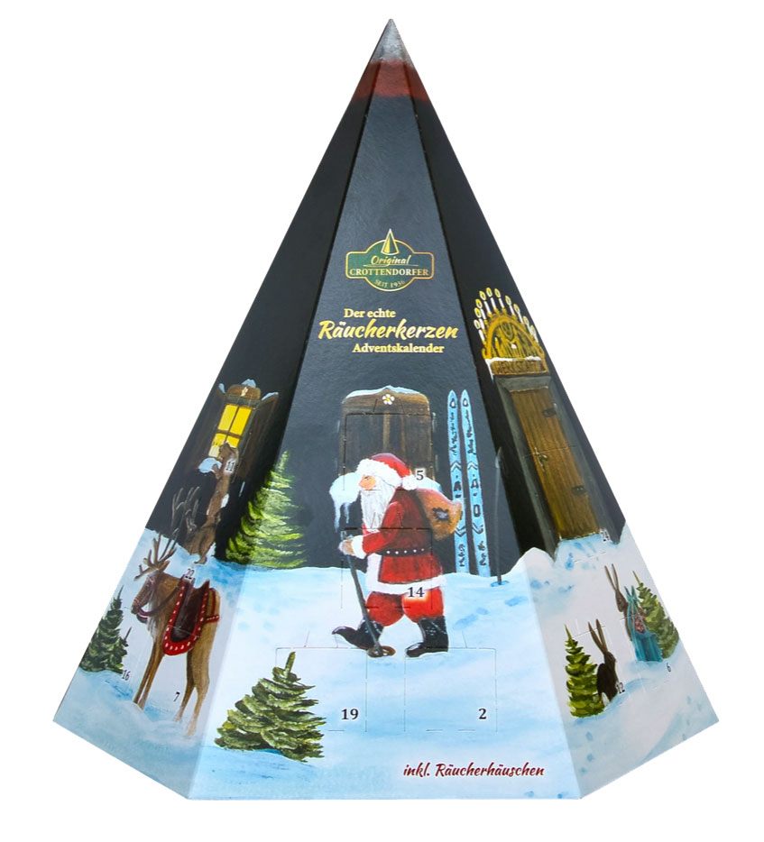 Räucherkerzen-Adventskalender Pyramide - Crottendorfer