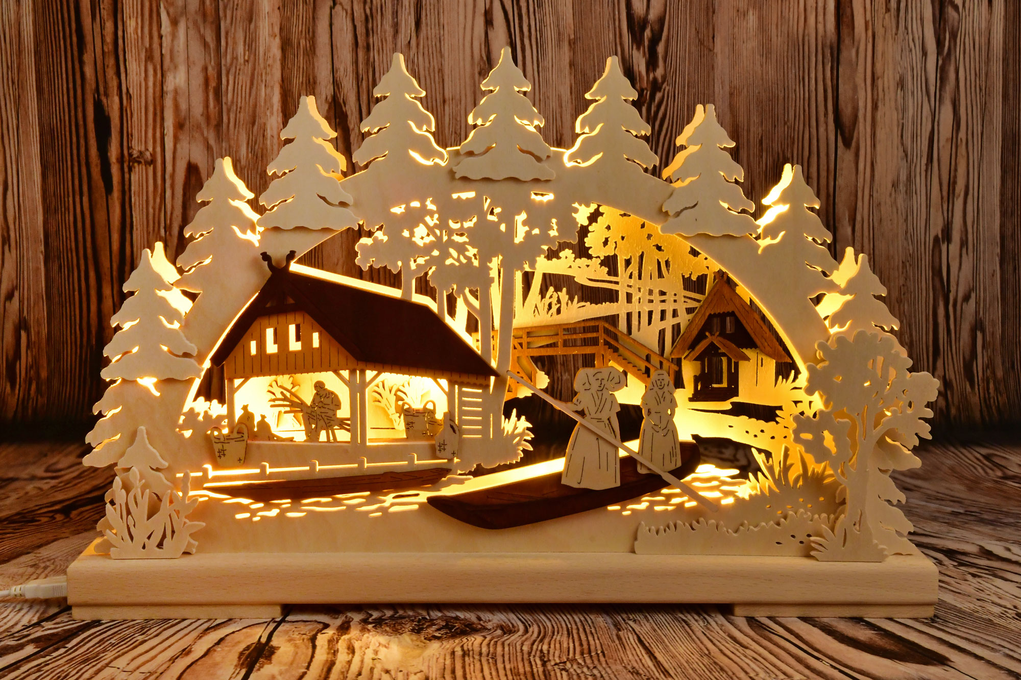 3D candle arch, small, Kleinod im Spreewald