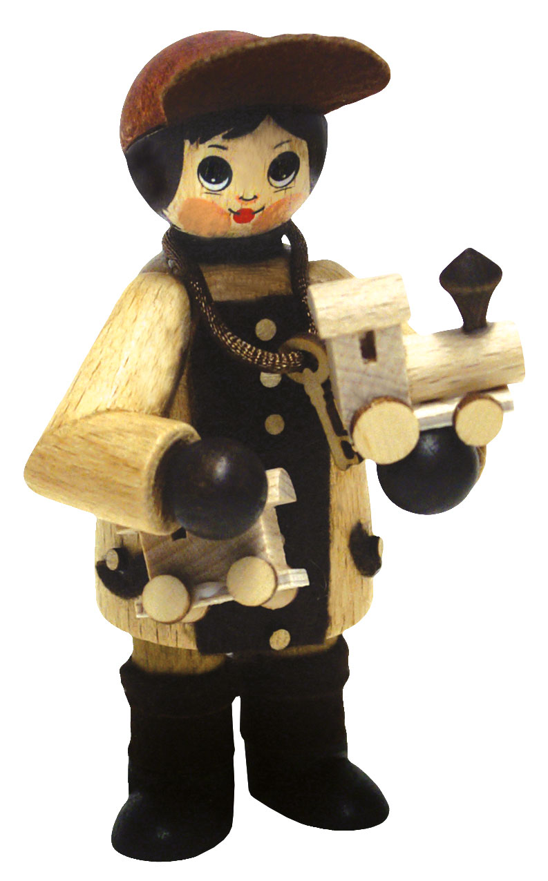 Large figure, boy with train, natural colour