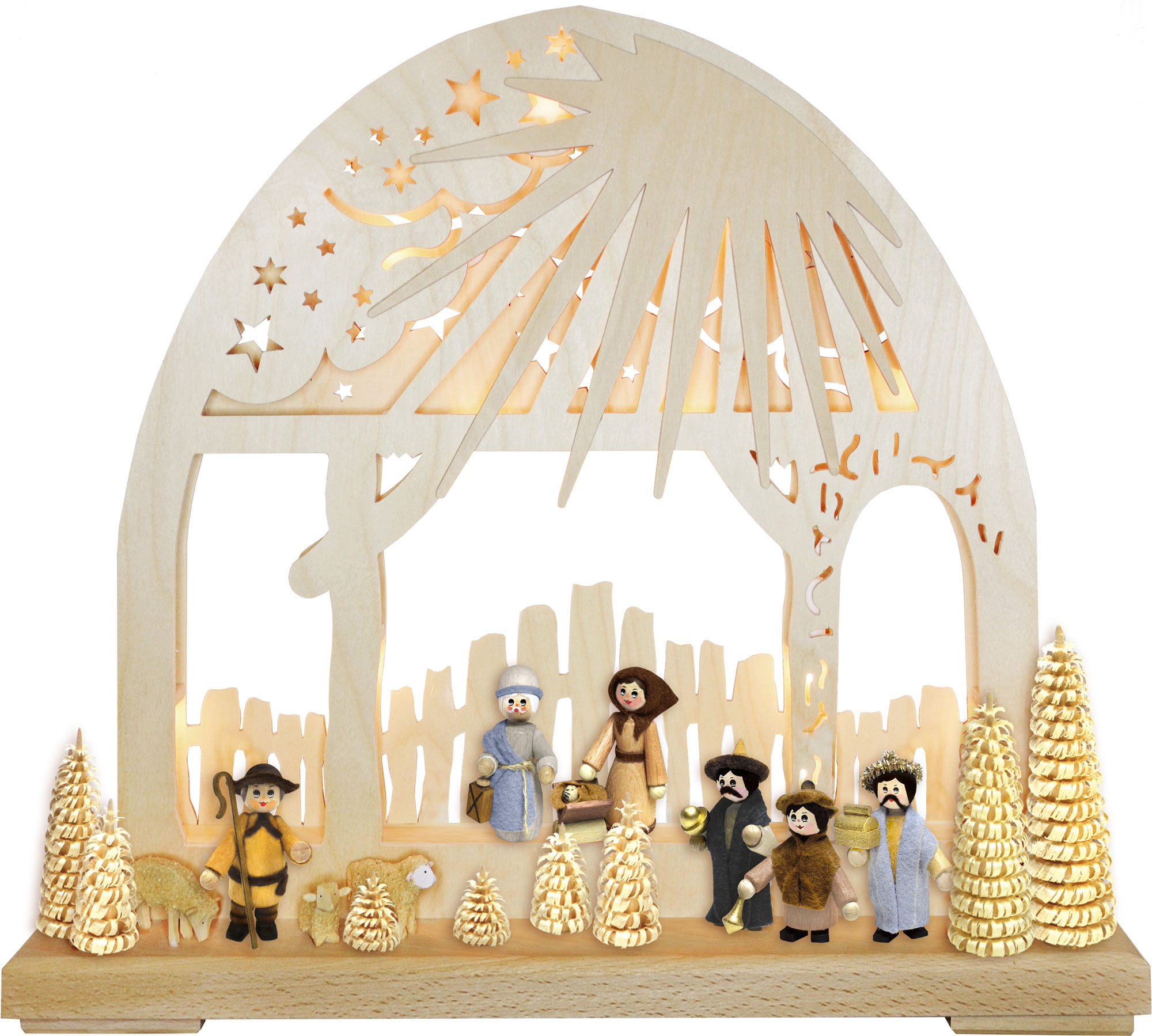 Schwibbogen zum Basteln, klein, Krippe