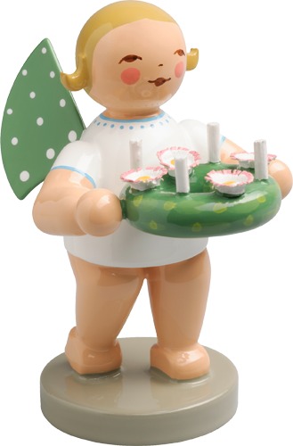 Engel mit Kranz blondes Haar