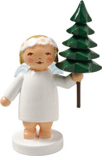 Margeritenengel mit Tannenbaum