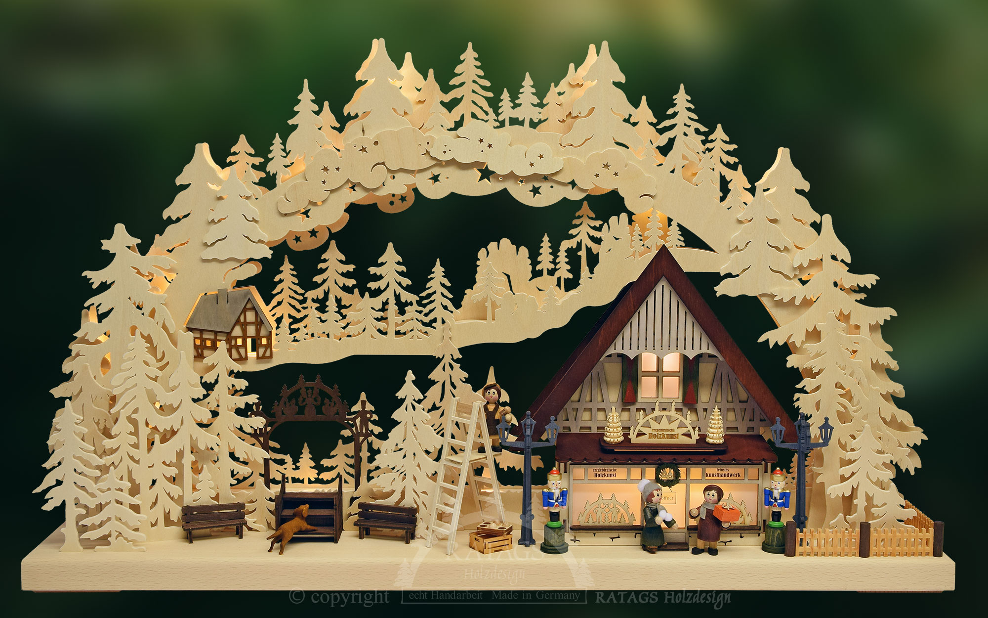 3D-Schwibbogen gr., Erzgebirgische Holzkunst 3D-Schwibbogen gr., Erzgebirgische Holzkunst