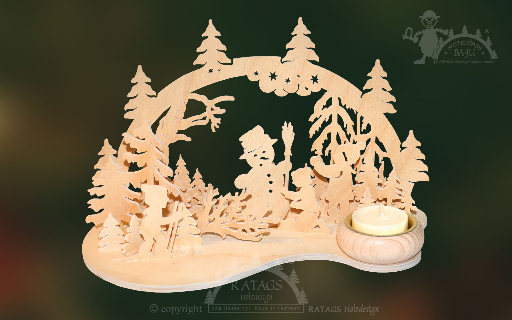 Table decorations for crafting, snowman building