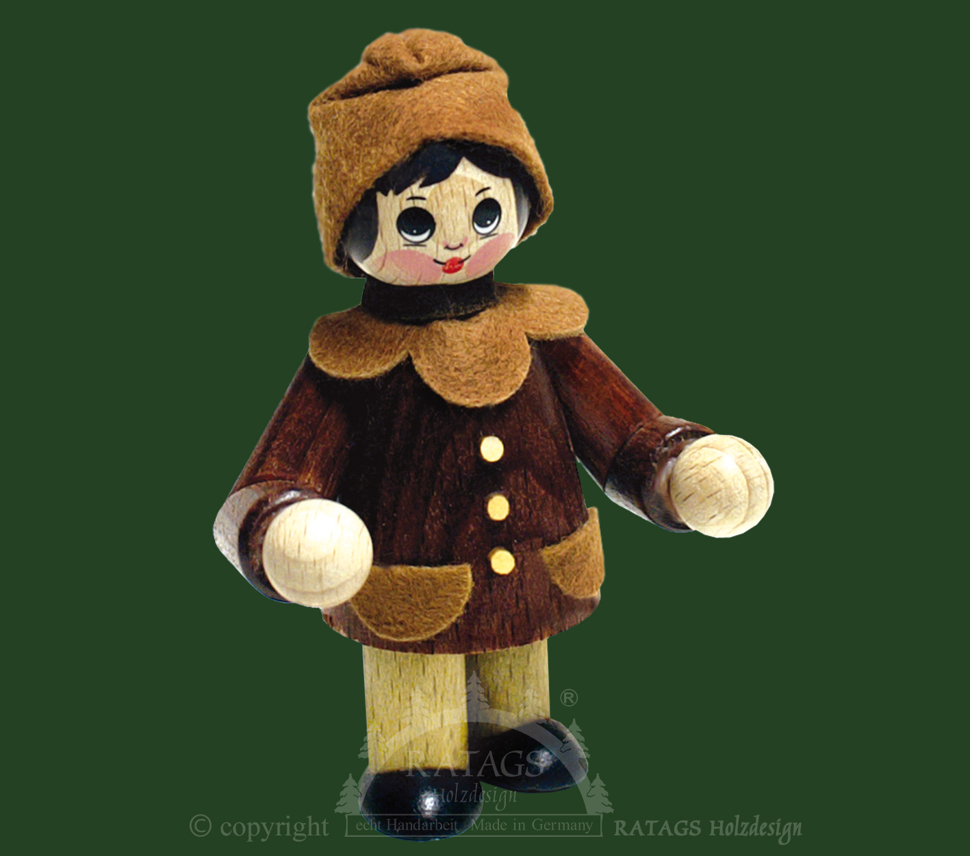 Large figure, boy with smurf hat