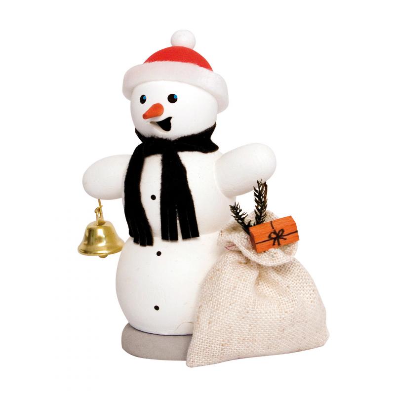 Røgelsefigur snemand, gavepose ca. 13 cm