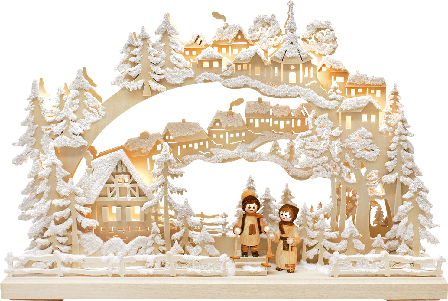 3D-Schwibbogen kl., Winterwanderung, Raureif 3D-Schwibbogen kl., Winterwanderung, Raureif