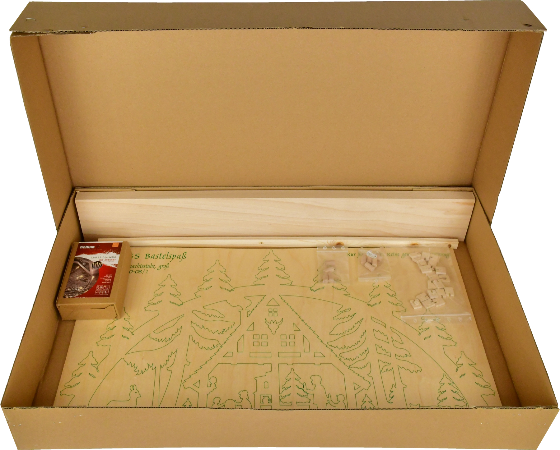 Schwibbogen zum Basteln, groß, Weihnachtsstube