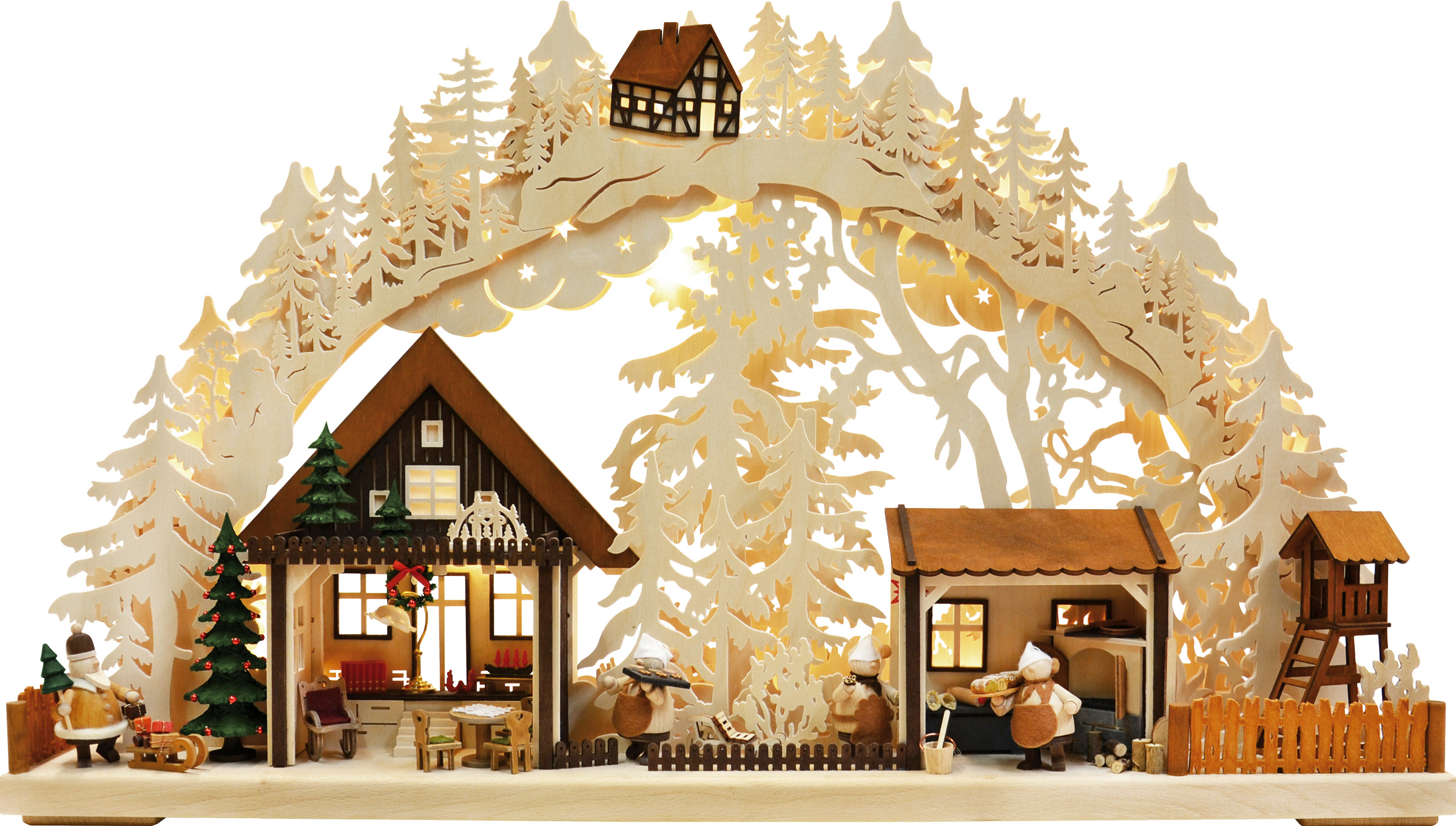 3D-Schwibbogen groß, Walki- Weihnachtsbäckerei