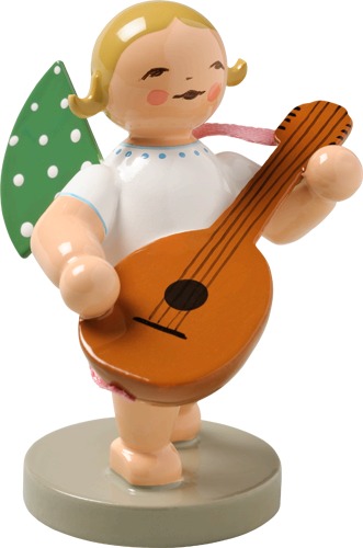 Engel mit Laute blondes Haar