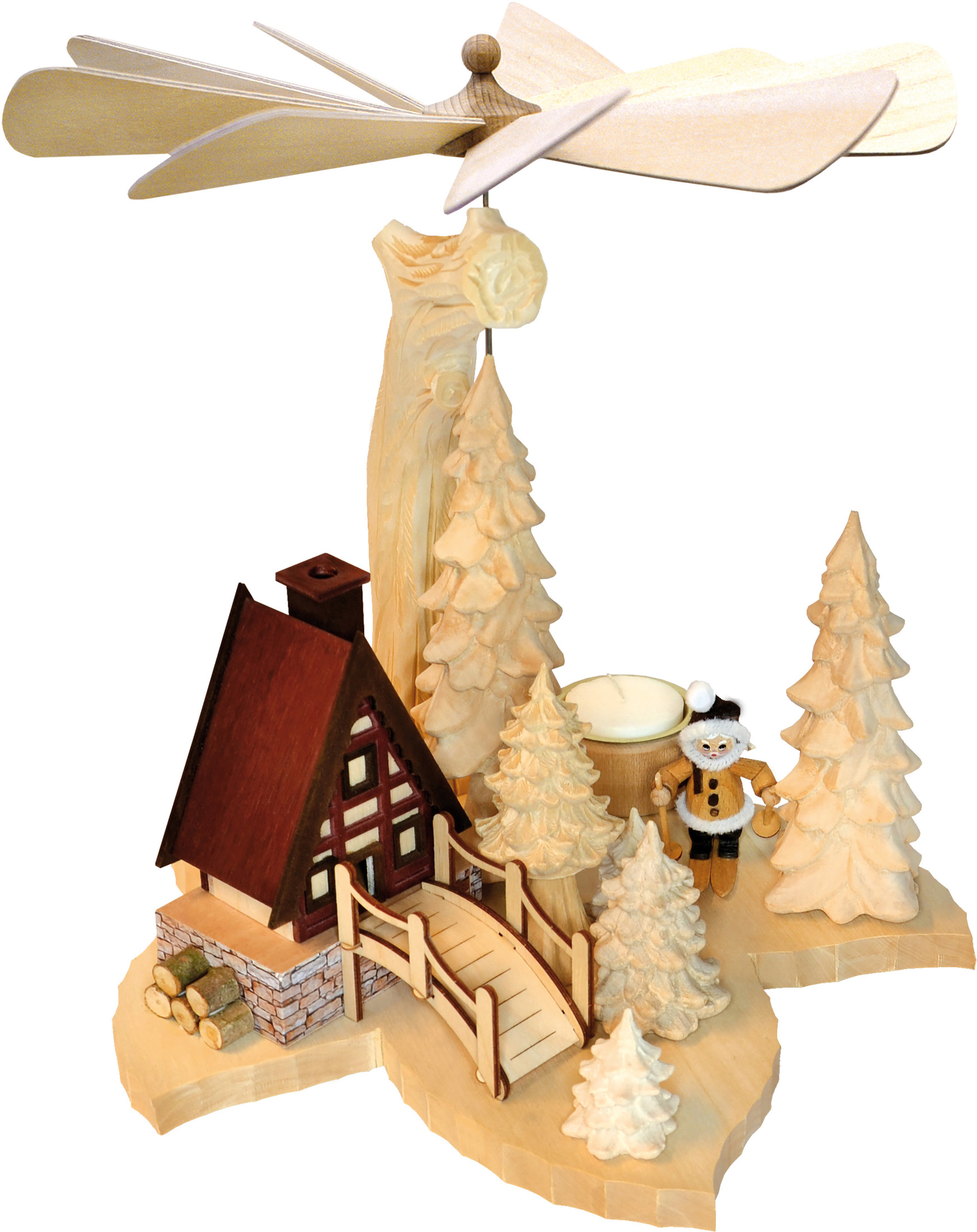 Leaf pyramid, solid Santa Claus