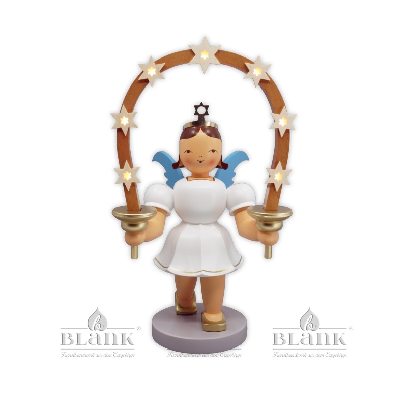 Coloured angels  Electric star arch 20 cm