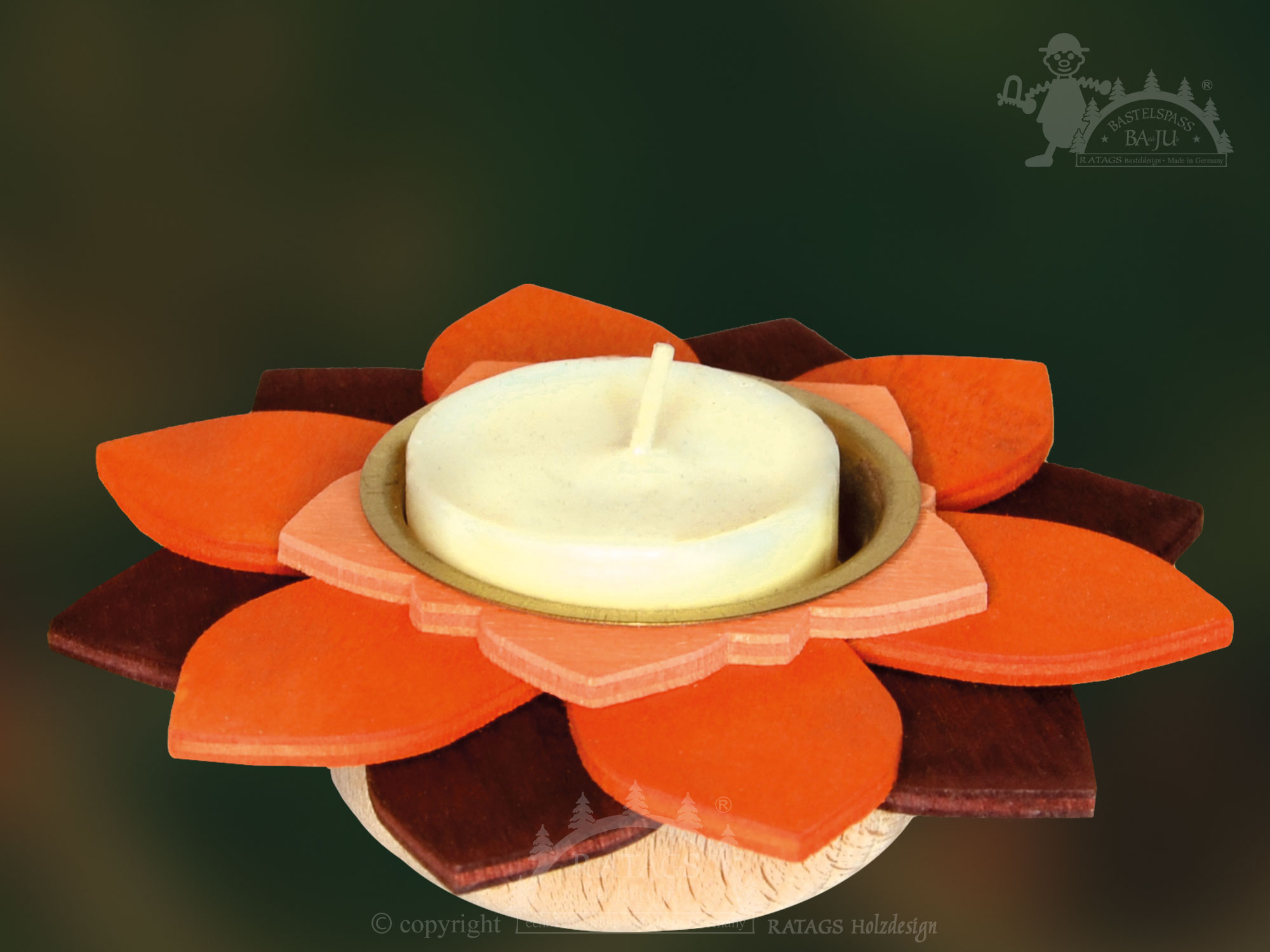 Tealight flowers for crafting, set of 2