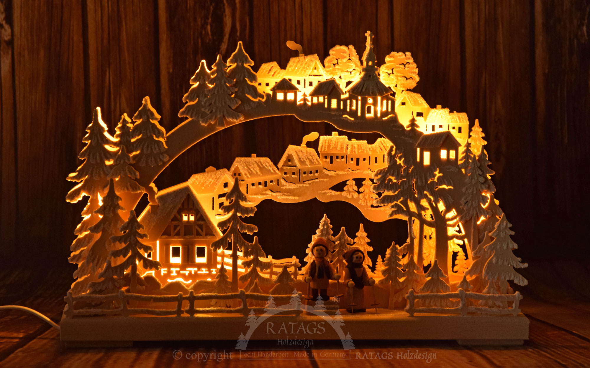 3D candle arch, small, winter hike, hoarfrost