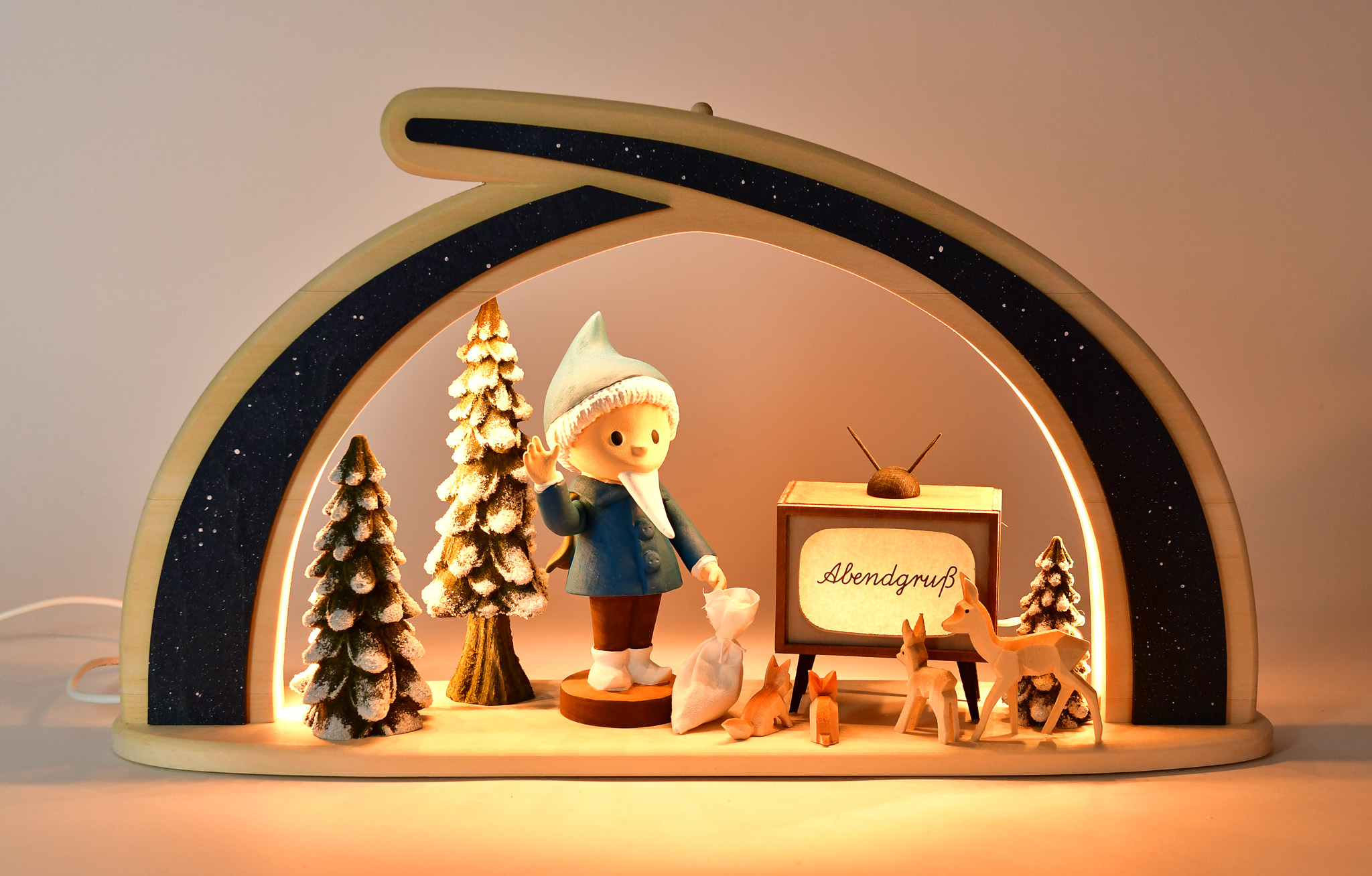 Massivholzbogen, Sandmännchen mit TV 65 Jahre Sandmann