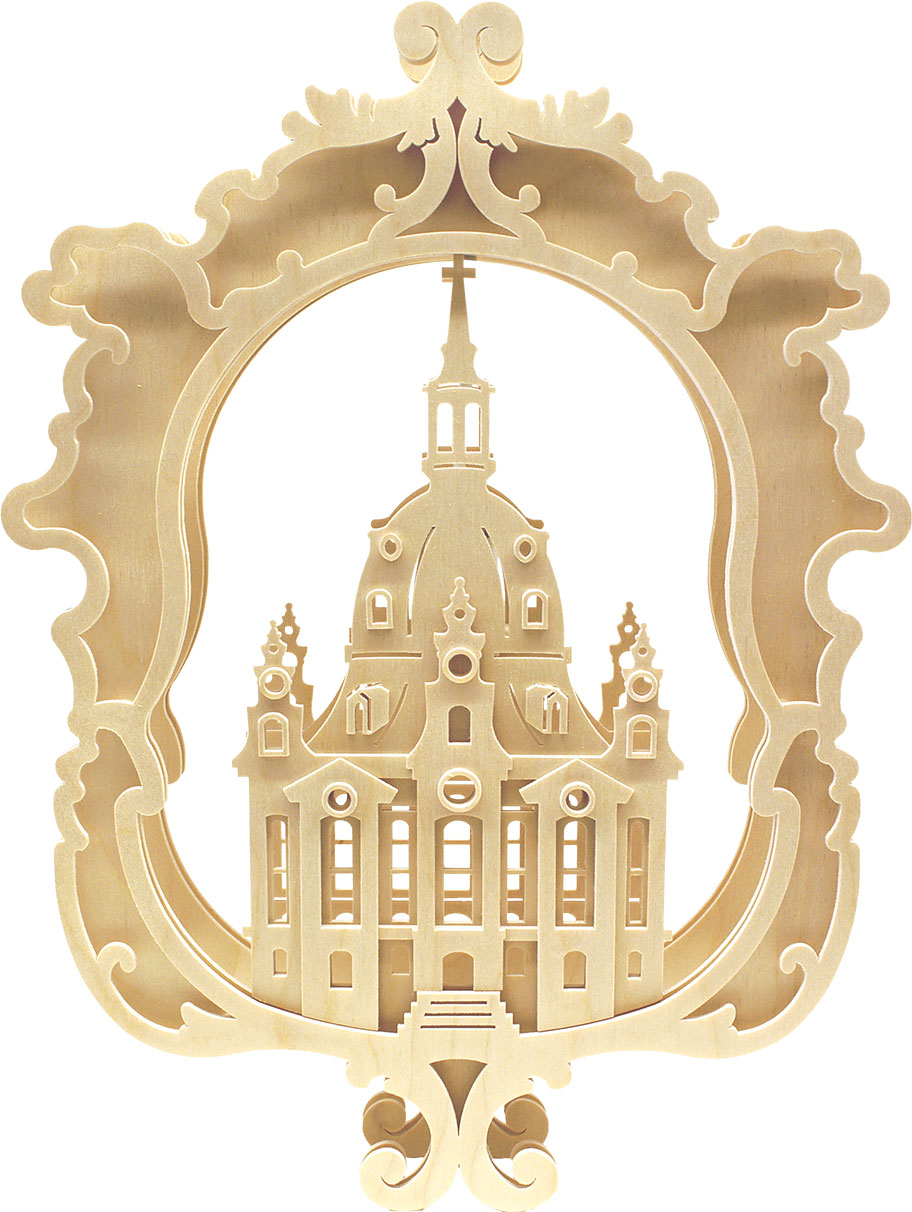 Fensterbild, beleuchtet, Frauenkirche Dresden Fensterbild, beleuchtet, Frauenkirche Dresden