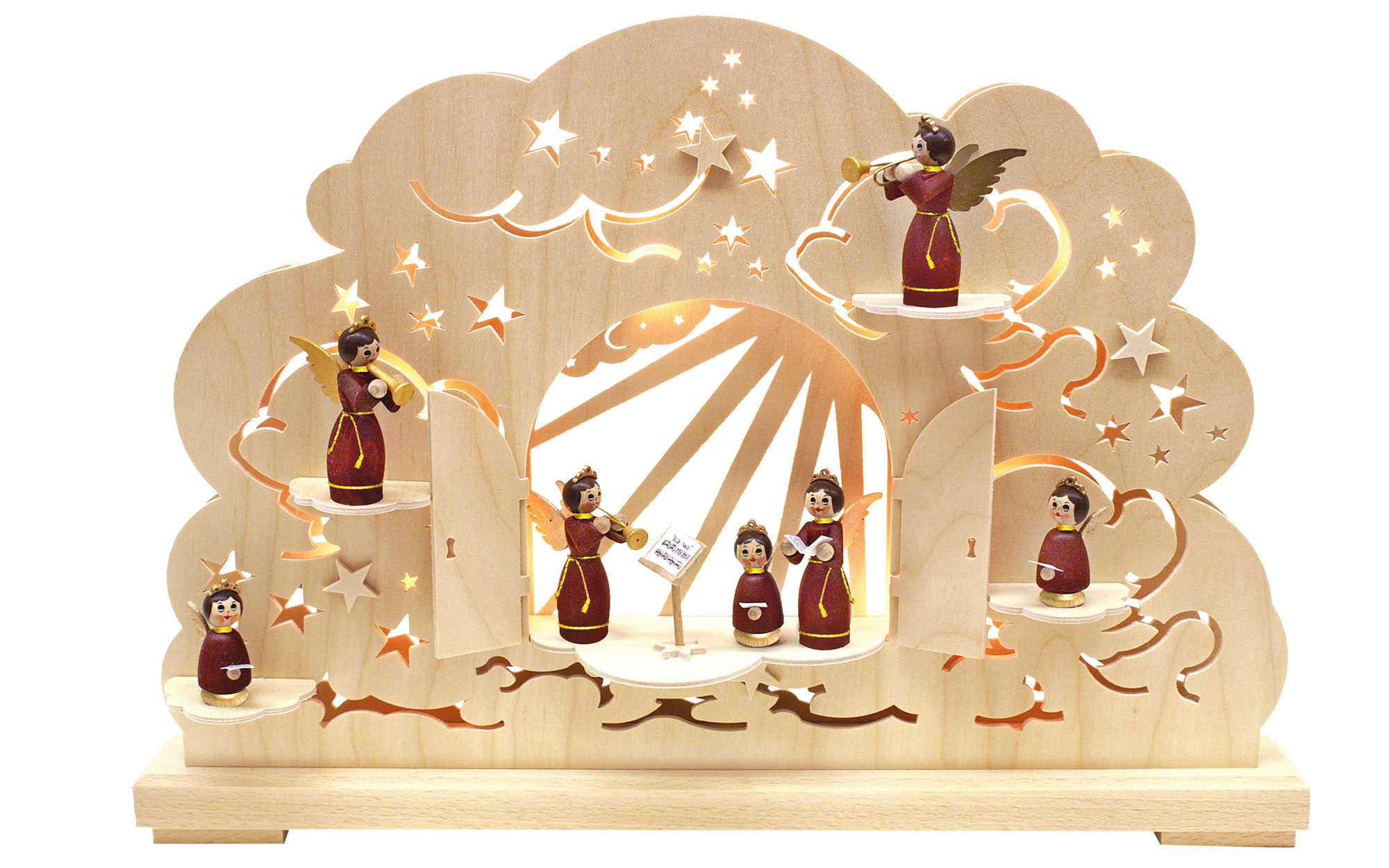 Small candle arch, cloud, red angels