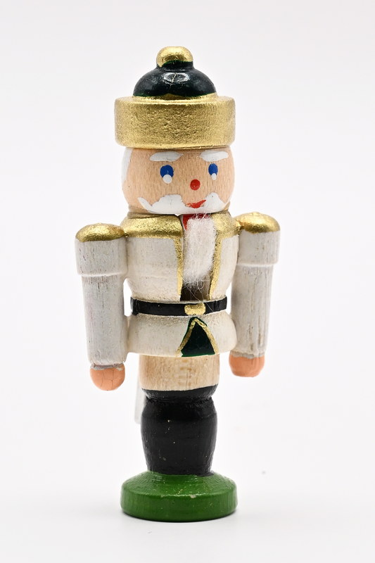 Nutcracker, miniature king, white, 4.5 cm