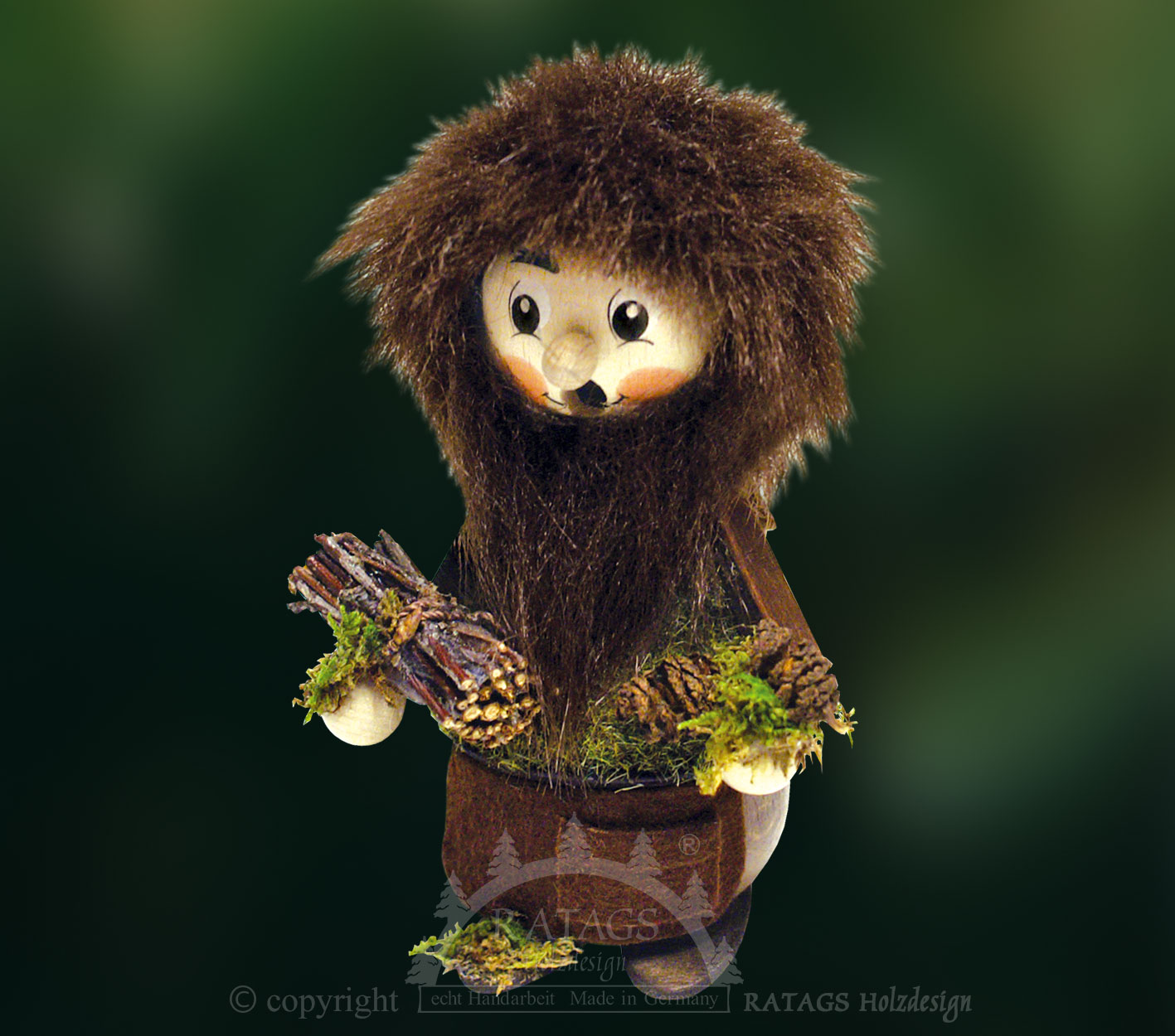 Short boots, moss men, brown hair