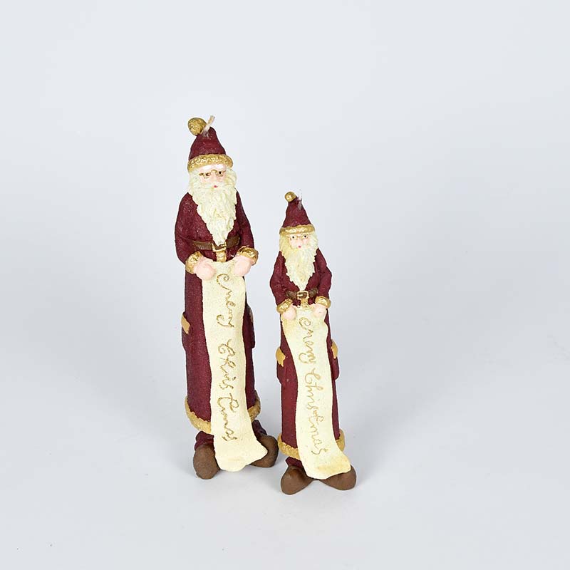 Merry Christmas candles, 2 pieces, 17-22 cm figures