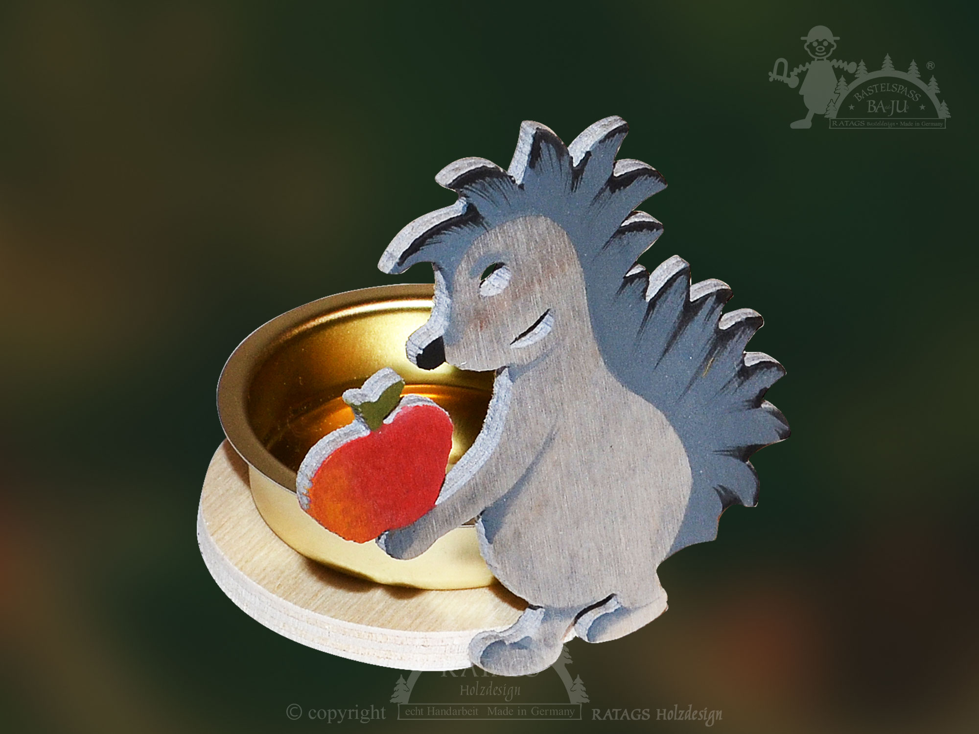 Teelichthalter-Igel, zum Basteln