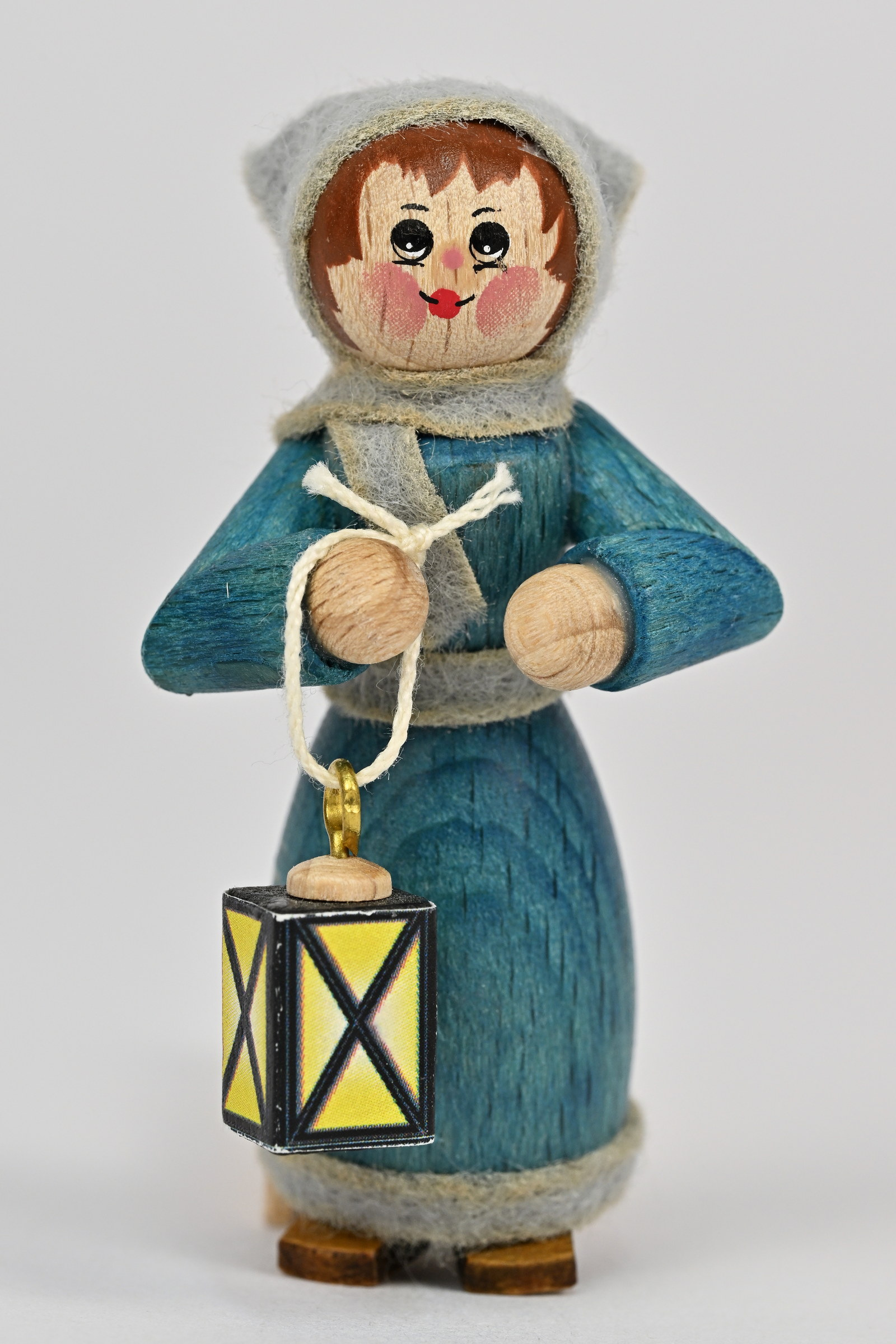 Figur, Laternenkind, taubenblau