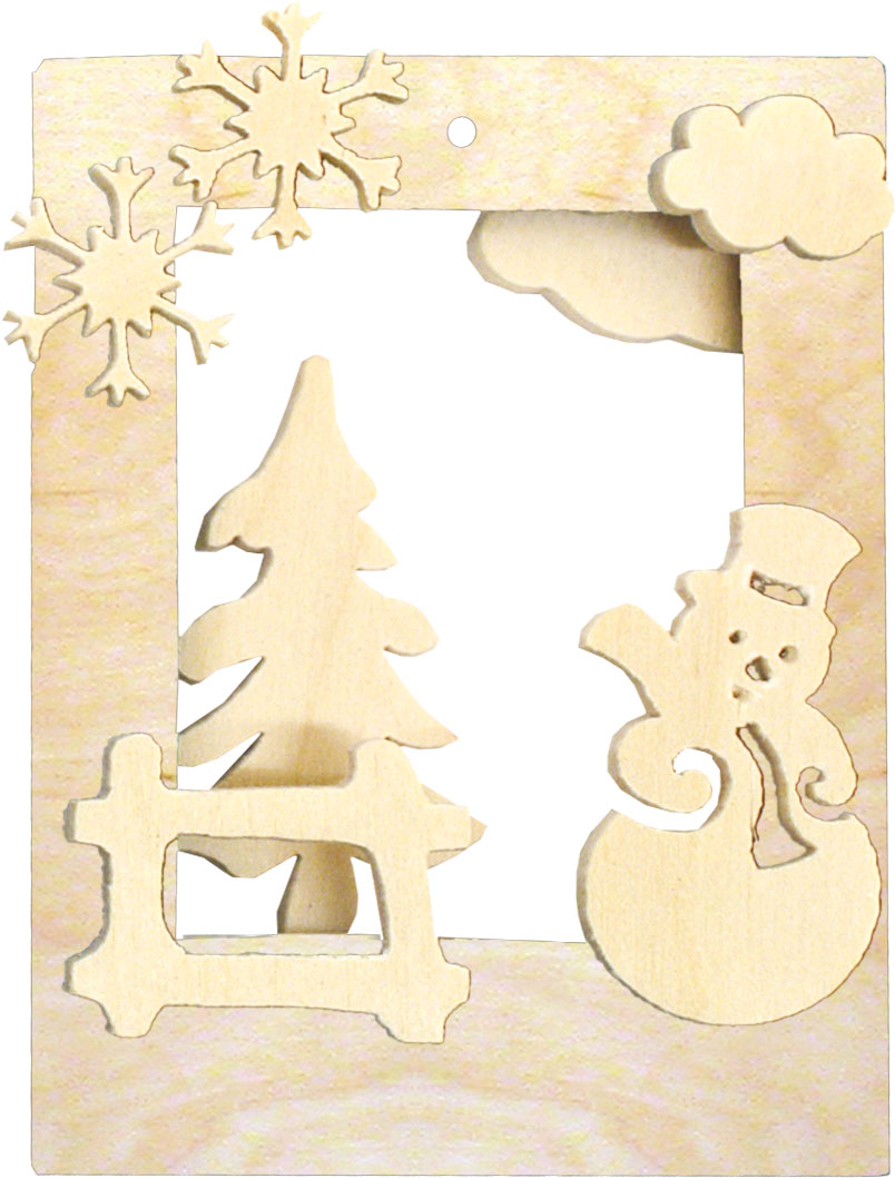 Tree decorations for crafting, 1 frame, snow