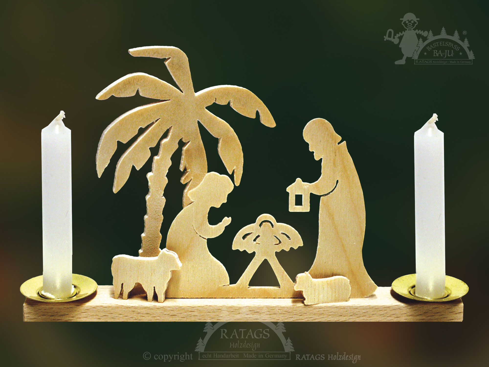 Candle holders for crafting, Nativity scene,