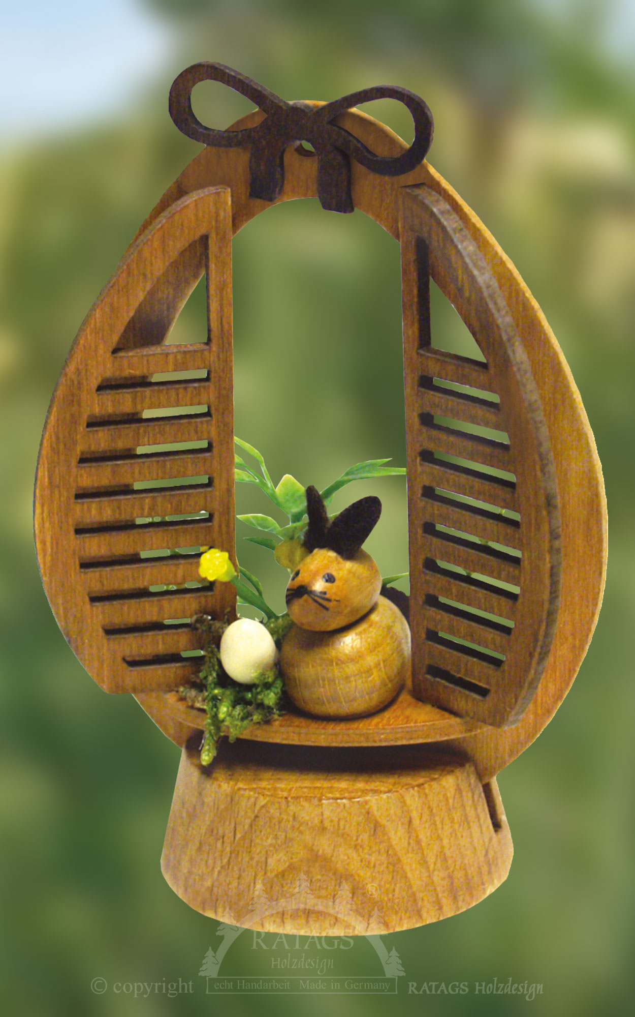 Base ring, bunnies at the window