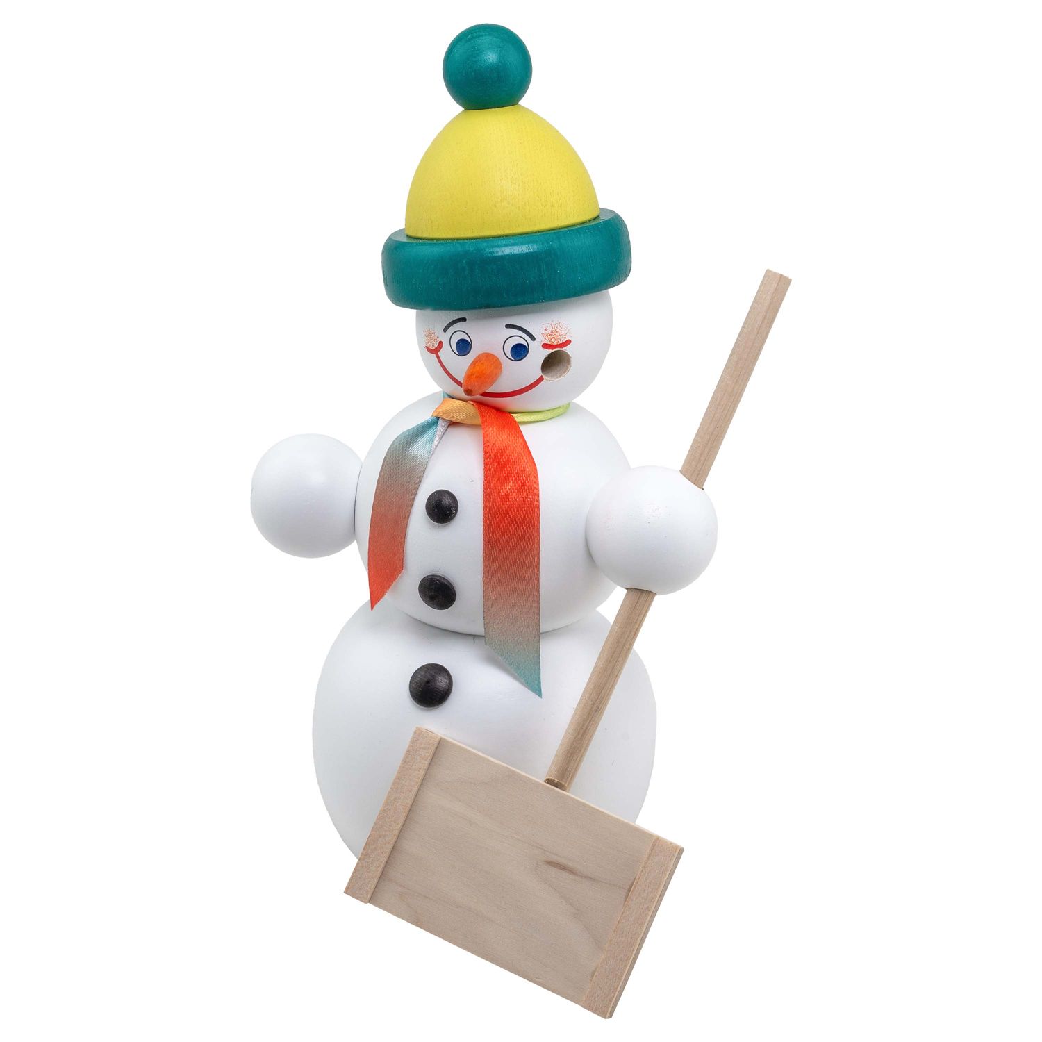 Snowman as snow shoveller 16 cm