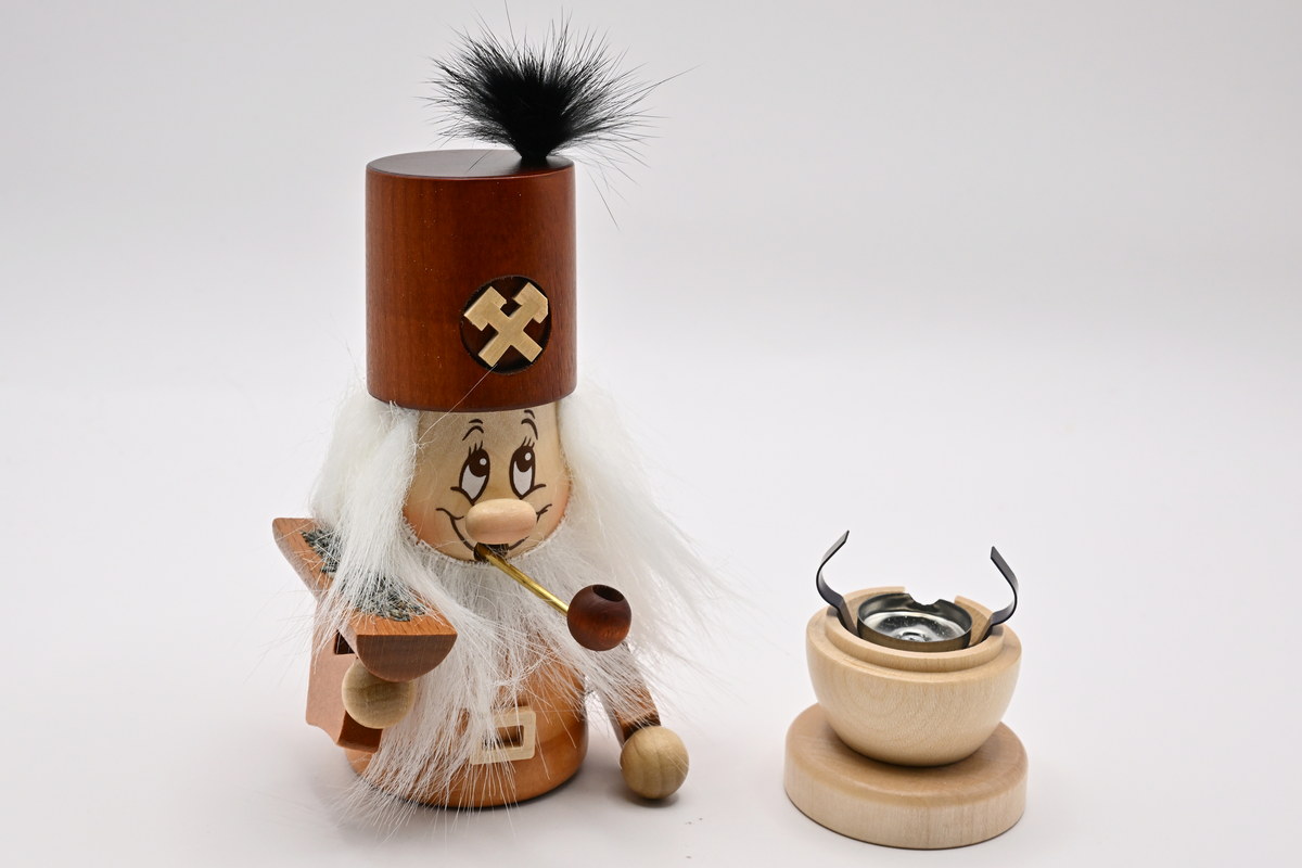 Smoking men Mini gnomes Miner H 14.5 cm
